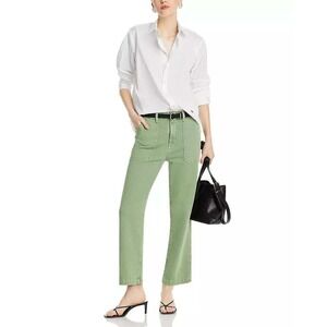 AG Analeigh High Rise Straight Leg Jeans‎ in Sulfur Forest Green Size 31